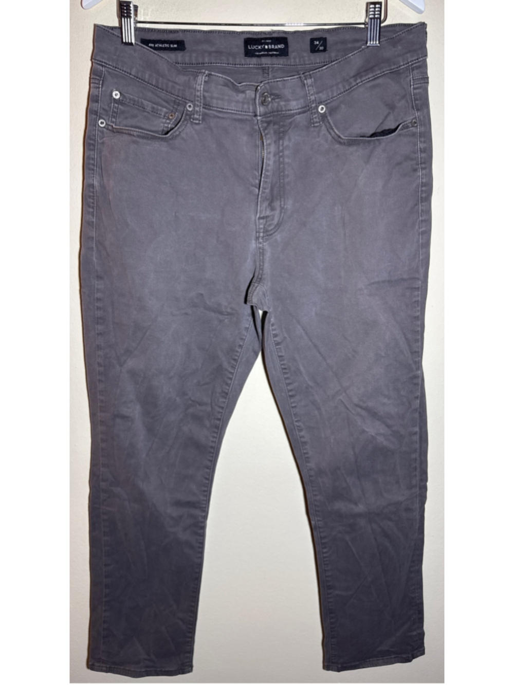 Lucky Brand 410 Athletic Slim Jeans, Grey, Size 34x30